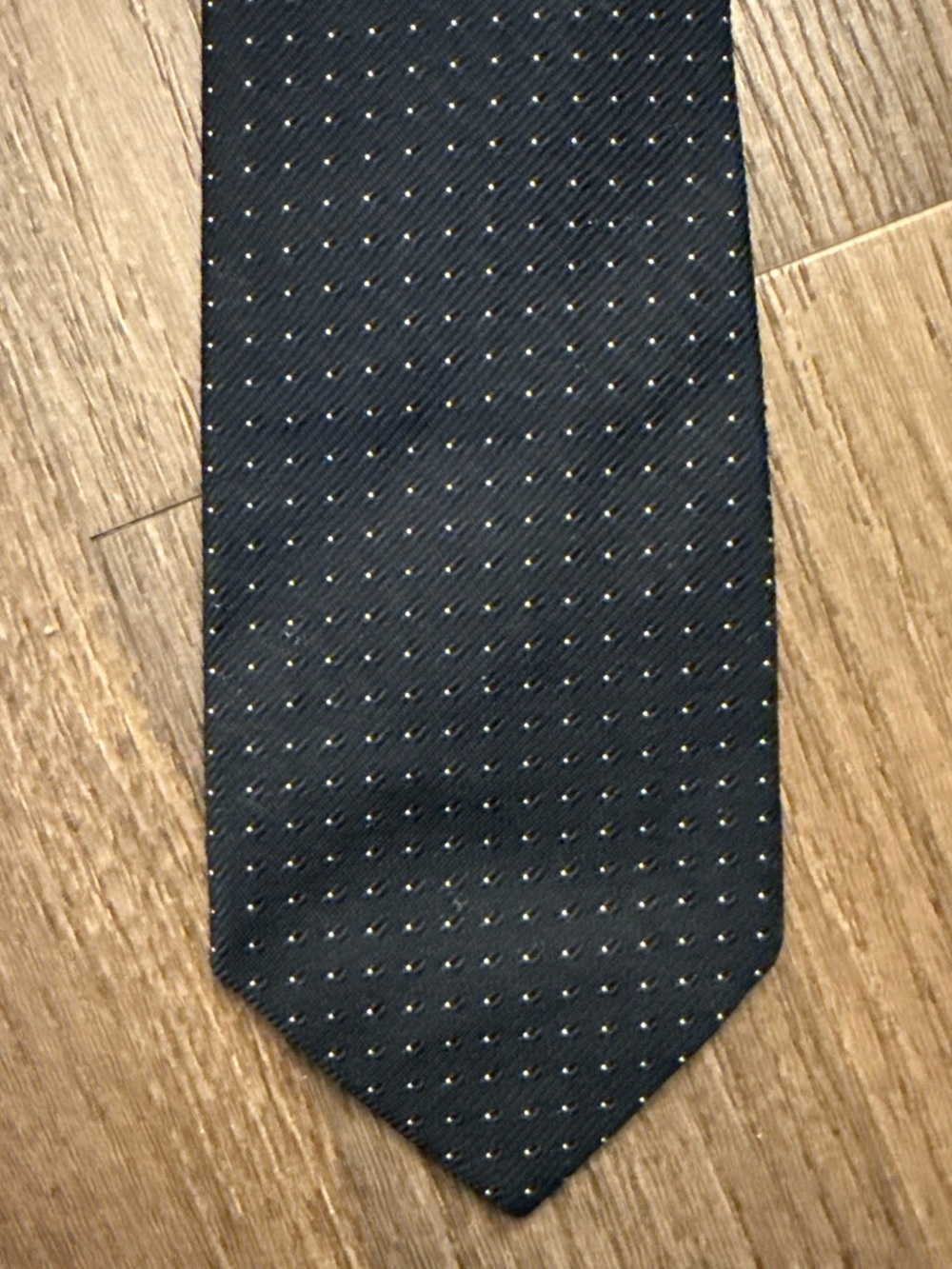 Vintage Neiman Marcus Men's Black Micro Dot Silk Tie
